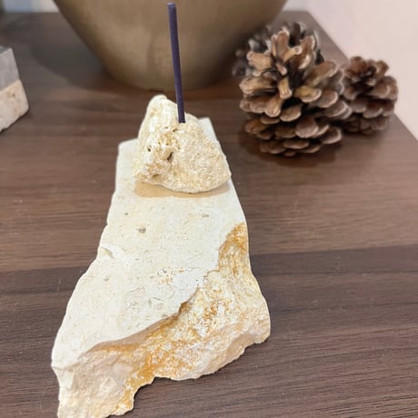 天然石incense holder SET