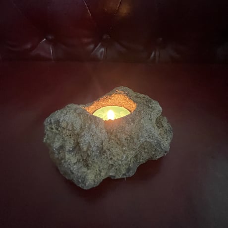 阿蘇溶岩石キャンドルホルダー 浄化！デトックス！　D-4