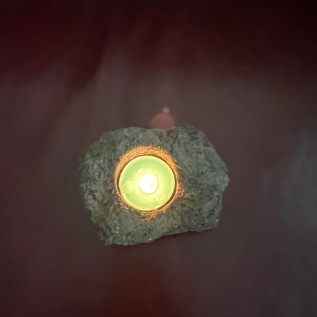 阿蘇溶岩石キャンドルホルダー 浄化！デトックス！　D-4
