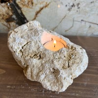 天然石琉球石灰岩キャンドルホルダー［1品もの］no114