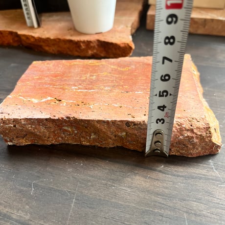 天然石レッドトラバーチンプレート｜アクセサリートレイ・インテリアストーン nor-5