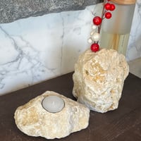 マイナスエネルギー浄化に♡琉球石灰岩ハンドメイドSET 花器＆キャンドルホルダー