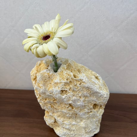 天然琉球石灰岩の花瓶*1輪挿し［１品もの］no112