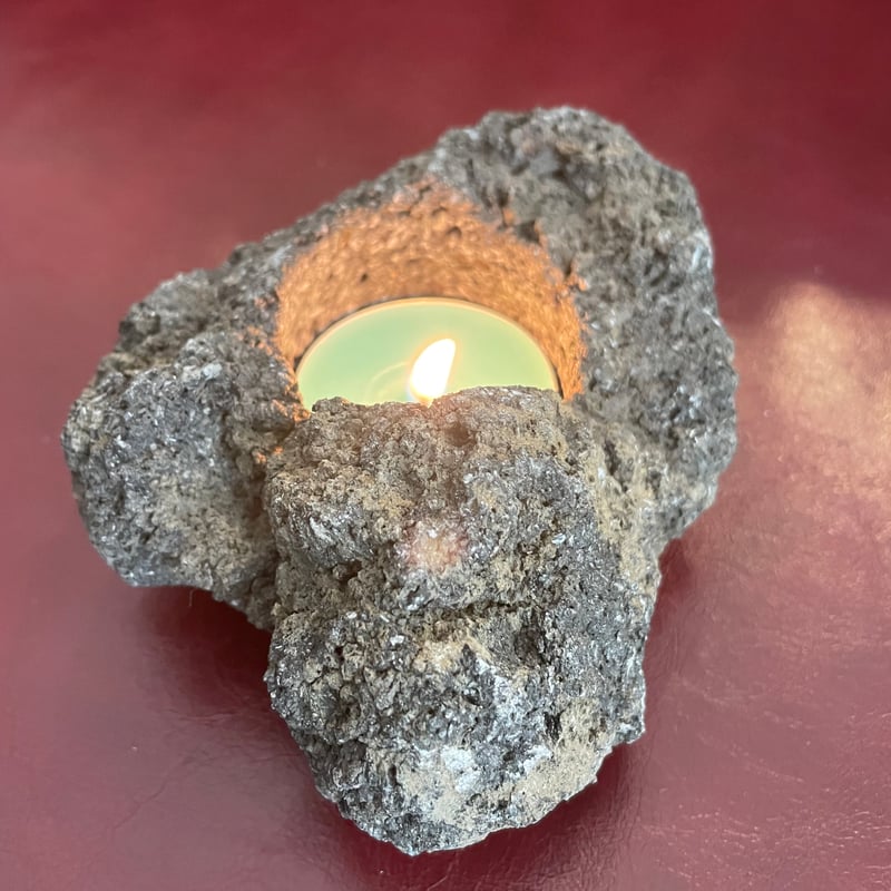 阿蘇溶岩石キャンドルホルダー 浄化！デトックス！ D-2 | crest.opj