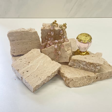 イタリアの天然石トラバーチン　8点セット