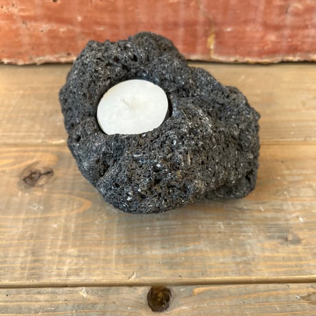 阿蘇熔岩石のキャンドルホルダーk-1