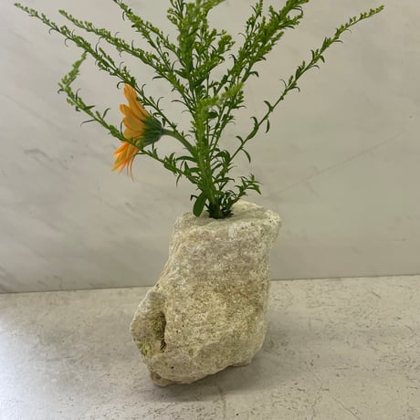 琉球石灰岩の花瓶