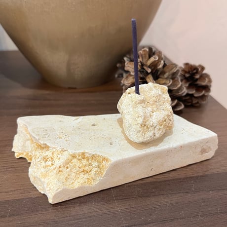 天然石incense holder SET