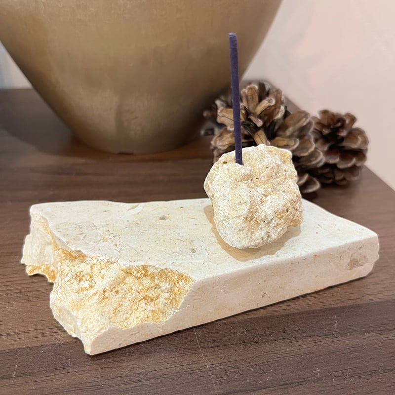天然石incense holder SET | crest.opj