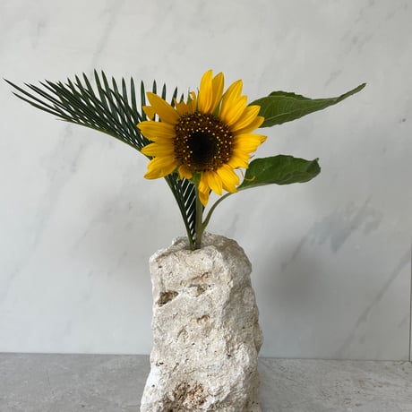 琉球石灰岩の花瓶（中）①