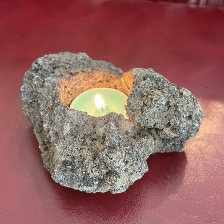 阿蘇溶岩石キャンドルホルダー　浄化！デトックス！　D-2