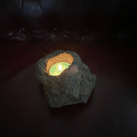 阿蘇溶岩石キャンドルホルダー 浄化！デトックス！　D-4
