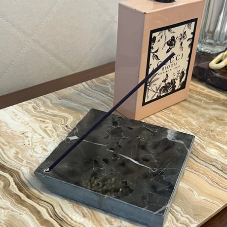 天然大理石お香たて