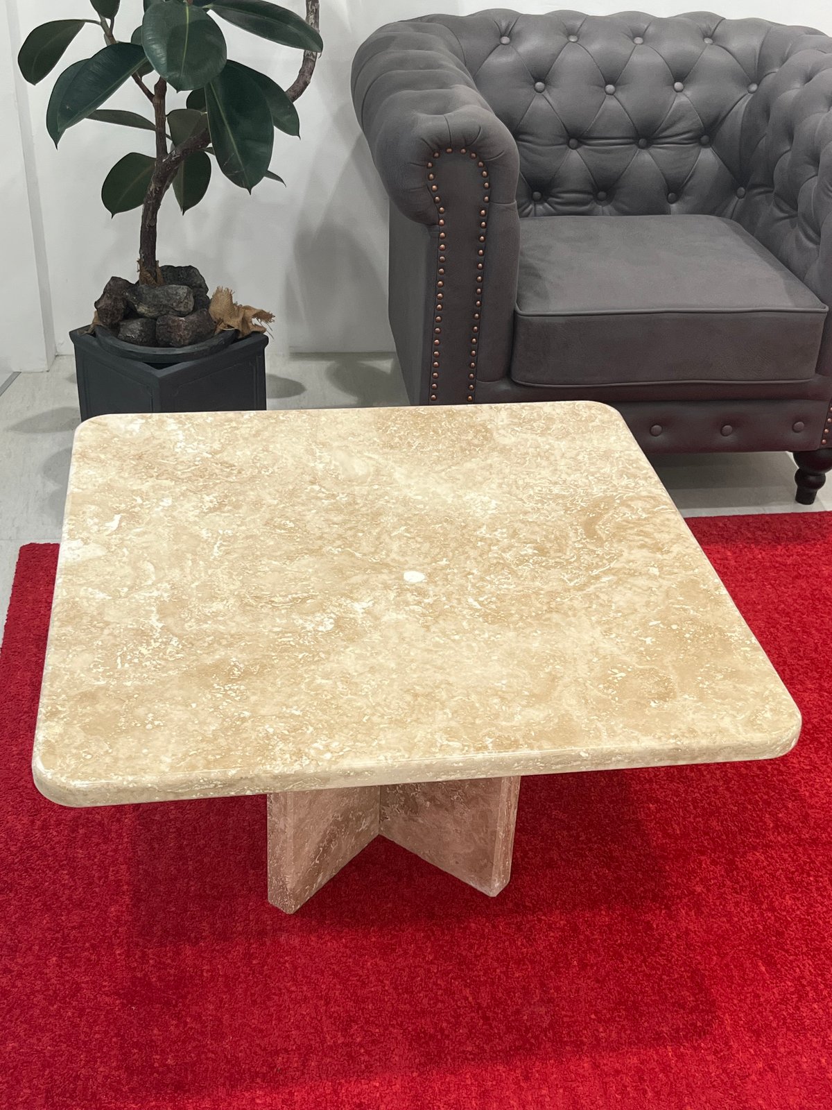 天然大理石トラバーチンtable | crest.opj