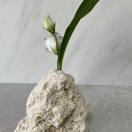 琉球石灰岩の花瓶（中）②