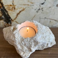 天然石琉球石灰岩キャンドルホルダー［1品もの］no113