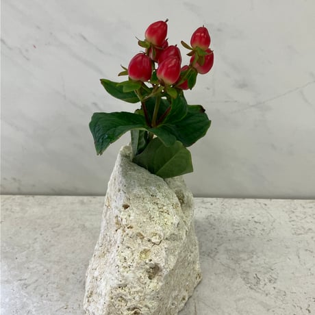琉球石灰岩の花瓶