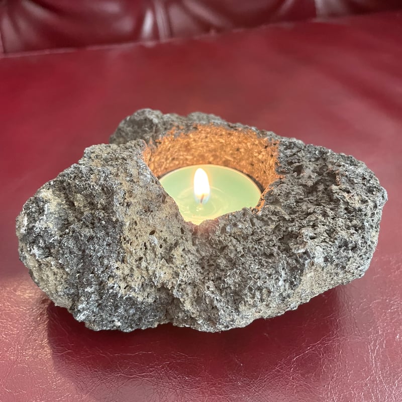 阿蘇溶岩石キャンドルホルダー 浄化！デトックス！ D-2 | crest.opj