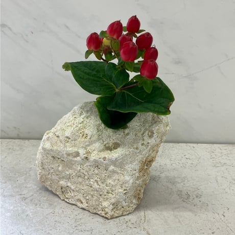 琉球石灰岩の花瓶