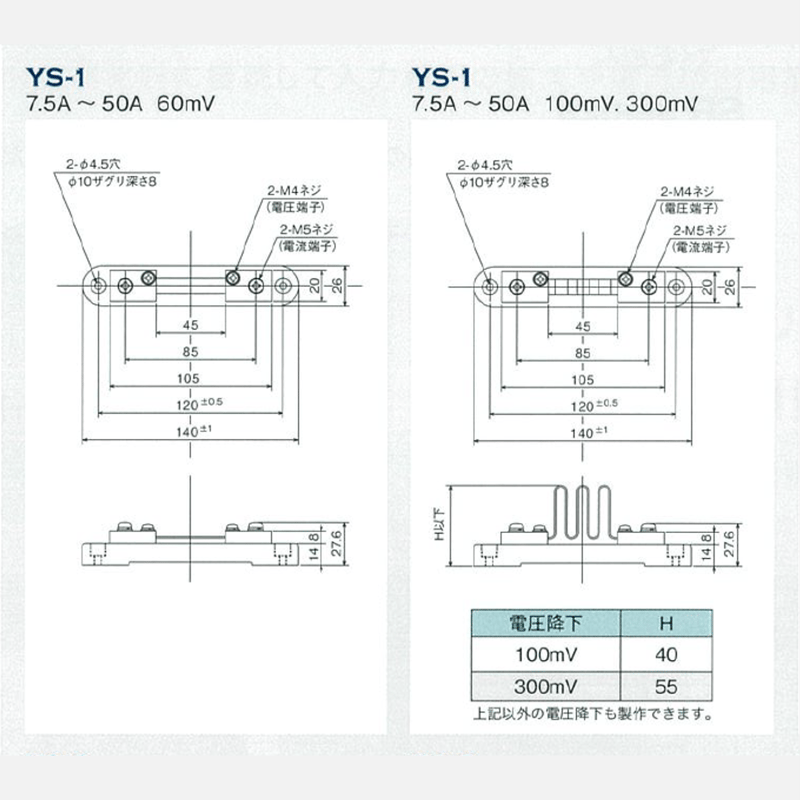 YS-1-30A/100mV シャント抵抗 | YAMAKI ONLINE STORE