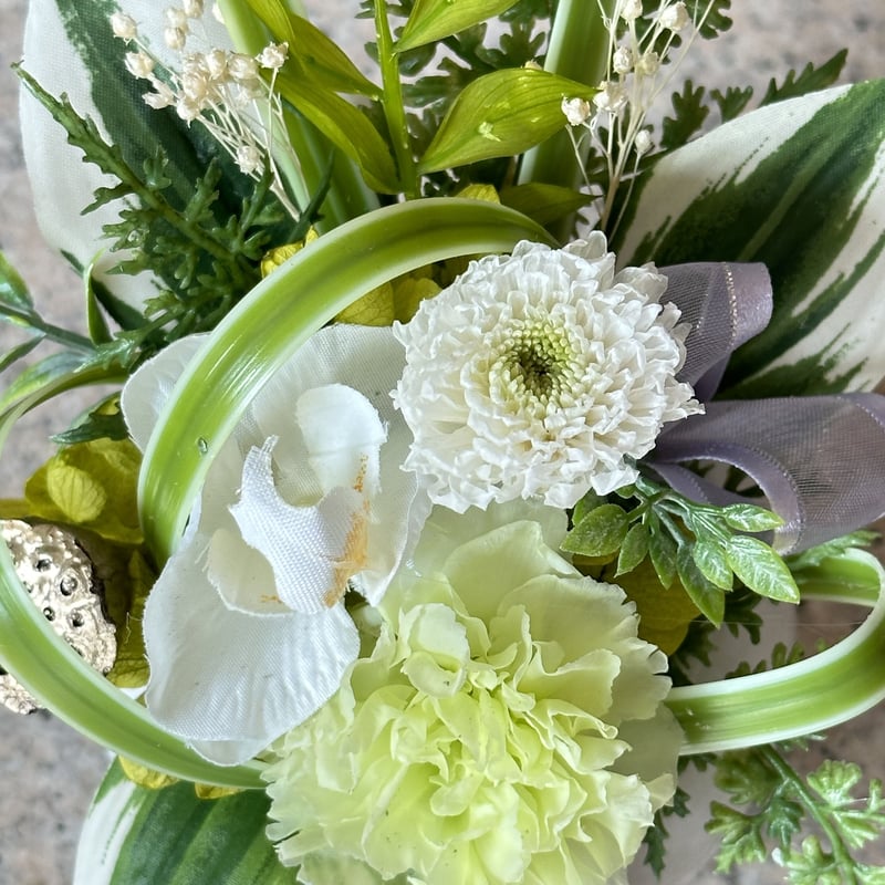お供え花、仏花プリザーブドフラワーアレンジメント【円華】（まどか