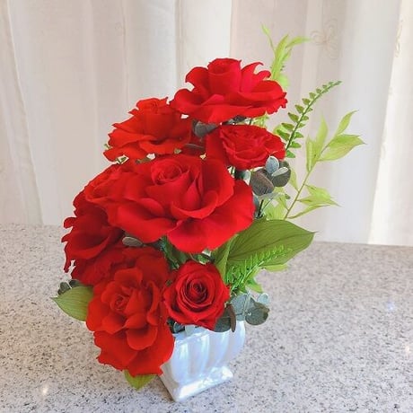 新築祝い、開店祝い、開業祝い、結婚祝い！プリザーブドフラワーアレンジメント【bell薔薇】