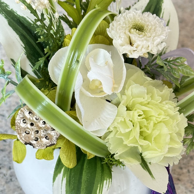 お供え花、仏花プリザーブドフラワーアレンジメント【円華】（まどか