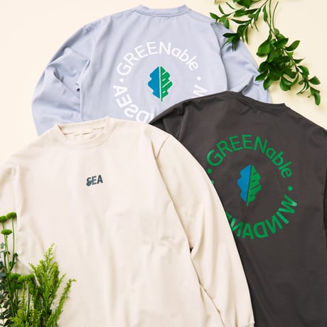 【WIND AND SEA×GREENable】オーガニックコットンTシャツ　LONG SLEEVE TEE