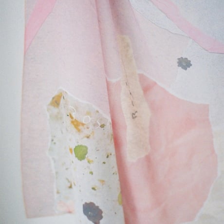 sheer scarf　rosatre