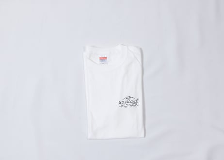 🌴us.plays Summer Logo Short sleeve shirt (White)🌊
