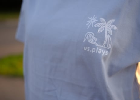 Surf Logo Short sleeve shirt (Acid blue)
