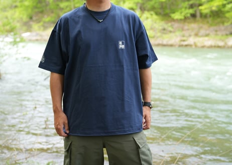 us.plays BOX LOGO short sleeve shirt (navy)