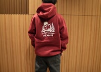 ⛄️The snow is falling steadily hoodie (Burgundy)❄️