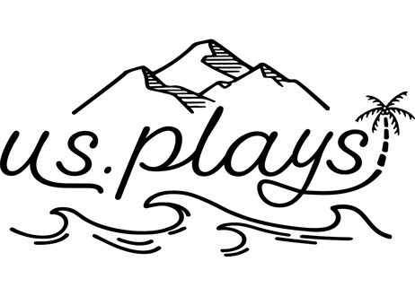 🌴us.plays Summer Logo Short sleeve shirt (White)🌊