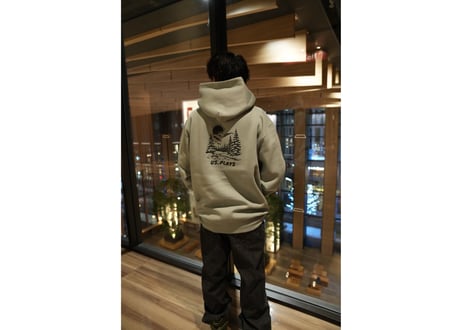 ⛄️The snow is falling steadily hoodie (Smoky Green)❄️