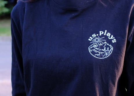 uS.plays Logo Long sleeve shirt (Black)