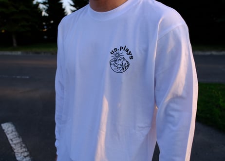 uS.plays Logo Long sleeve shirt (White)