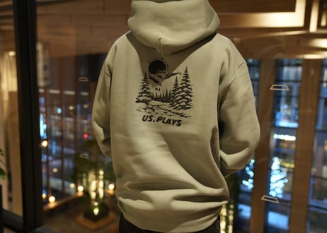 ⛄️The snow is falling steadily hoodie (Smoky Green)❄️