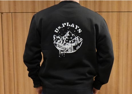 ❄️winter night nature Sweat shirt (Black)🗻