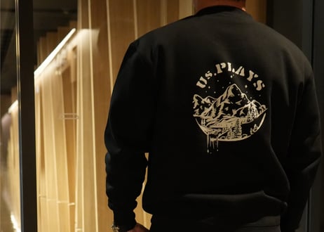 ❄️winter night nature Sweat shirt (Black)🗻