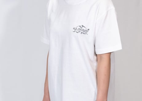 🌴us.plays Summer Logo Short sleeve shirt (White)🌊