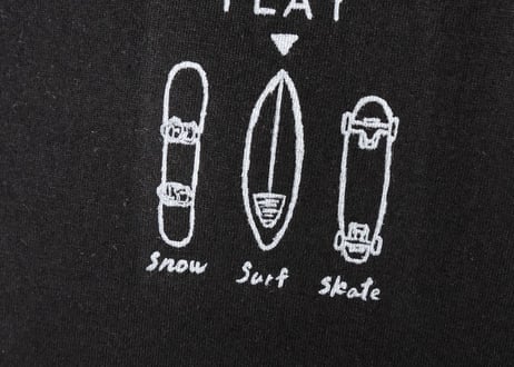 PLAY Logo (Surf) Short sleeve shirt (Black)