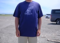 🏄‍♂️Surf's Up Short sleeve shirt(Indigo Blue)Front Design🌊