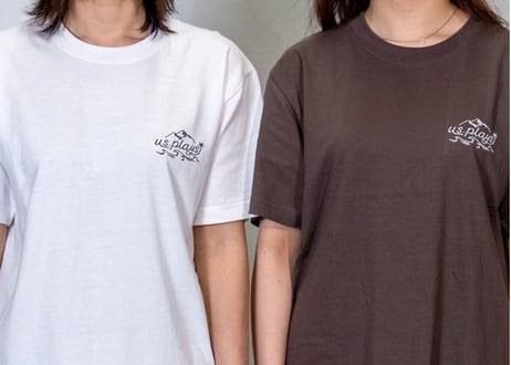 🌴us.plays Summer Logo Short sleeve shirt (White)🌊