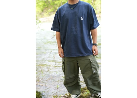 us.plays BOX LOGO short sleeve shirt (navy)