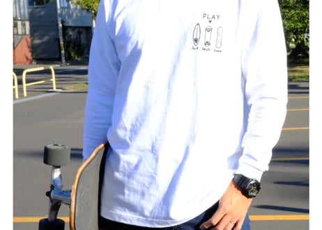 PLAY Logo (Skate) Long sleeve shirt (White)