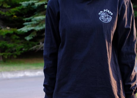 uS.plays Logo Long sleeve shirt (Black)