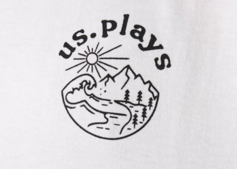 uS.plays Logo Long sleeve shirt (White)