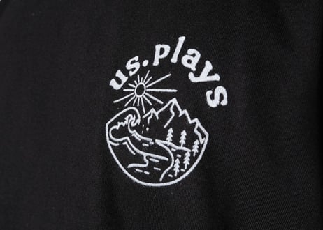 uS.plays Logo Long sleeve shirt (Black)