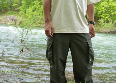 us.plays BOX LOGO short sleeve shirt (beige)